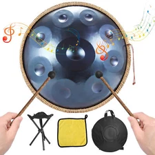 18 Inches Handpan Drum Instrument    9-Note G Minor Hand Pan Set  Percussion