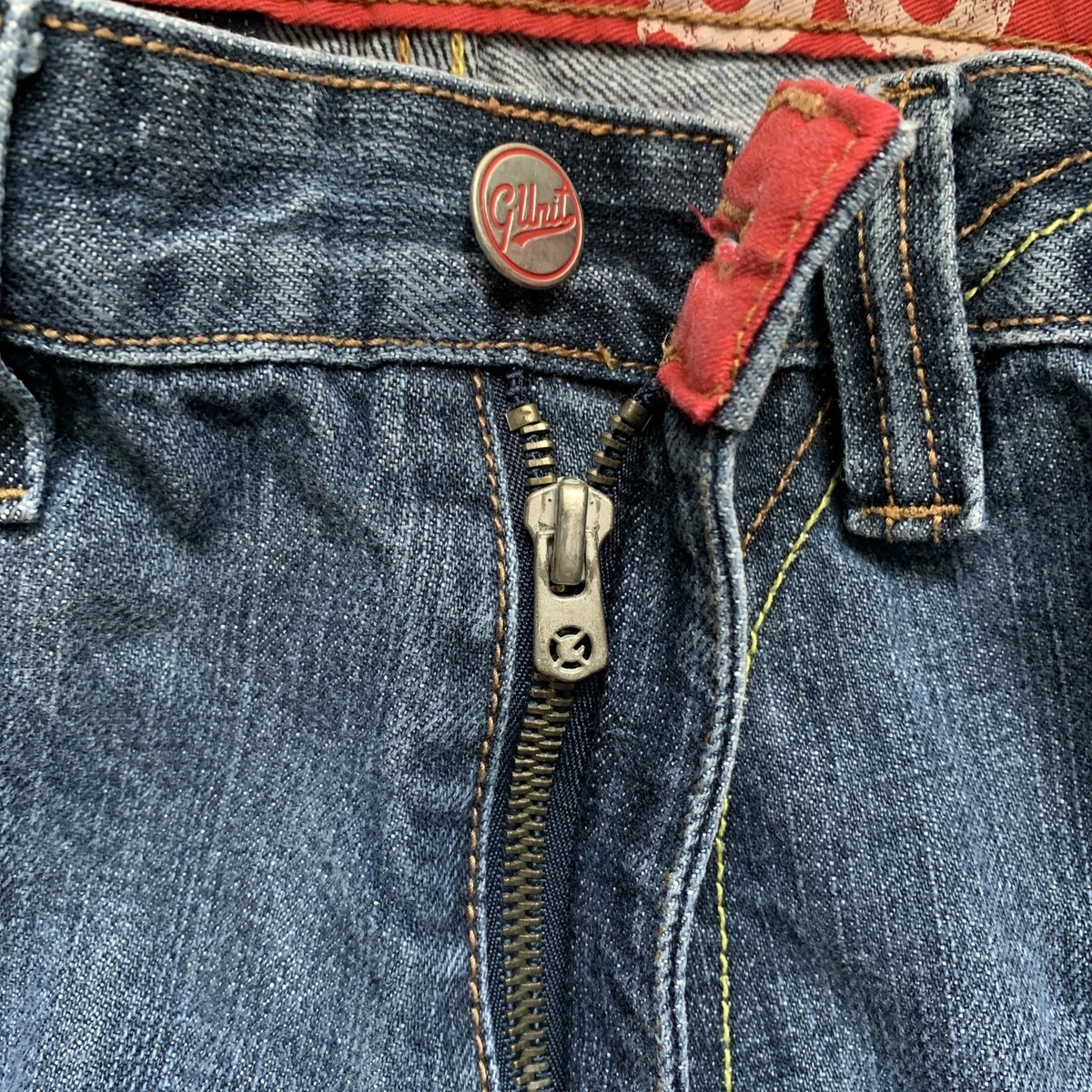 yuuu♡ G - UNIT Vintage Jeans 38 / 34 Denim Crotch Zipper 50 Cent