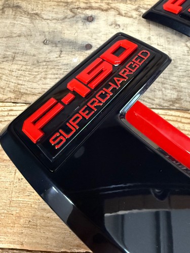 2021+ OEM Ford F-150 Custom SUPERCHARGED Fender Emblem Painted ANY OEM COLOR! - Picture 10 of 16
