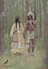 A4 Photo Kirk Maria Haiwatha 1910 Pleasant was the journey homeward Print Poster