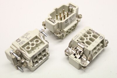 3x HARTING HAN 6EMS Stecker HAN6E-M-S