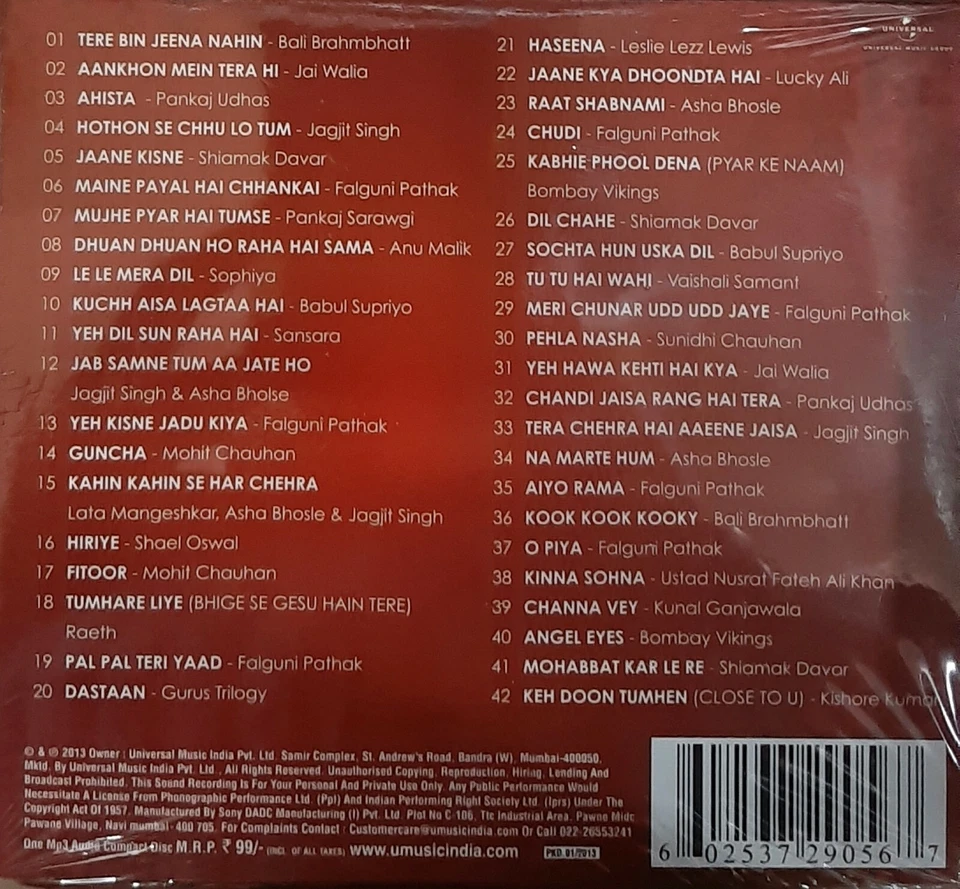 Their Greatest Love Songs Indian Bollywood Pop Songs MP3 (42 Songs) - Изображение 2 из 2