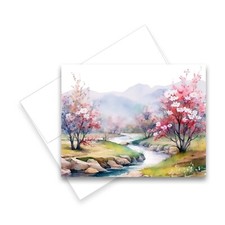 12 All Occasion Notecard Blank with Envelopes Greeting Cards - Spring River