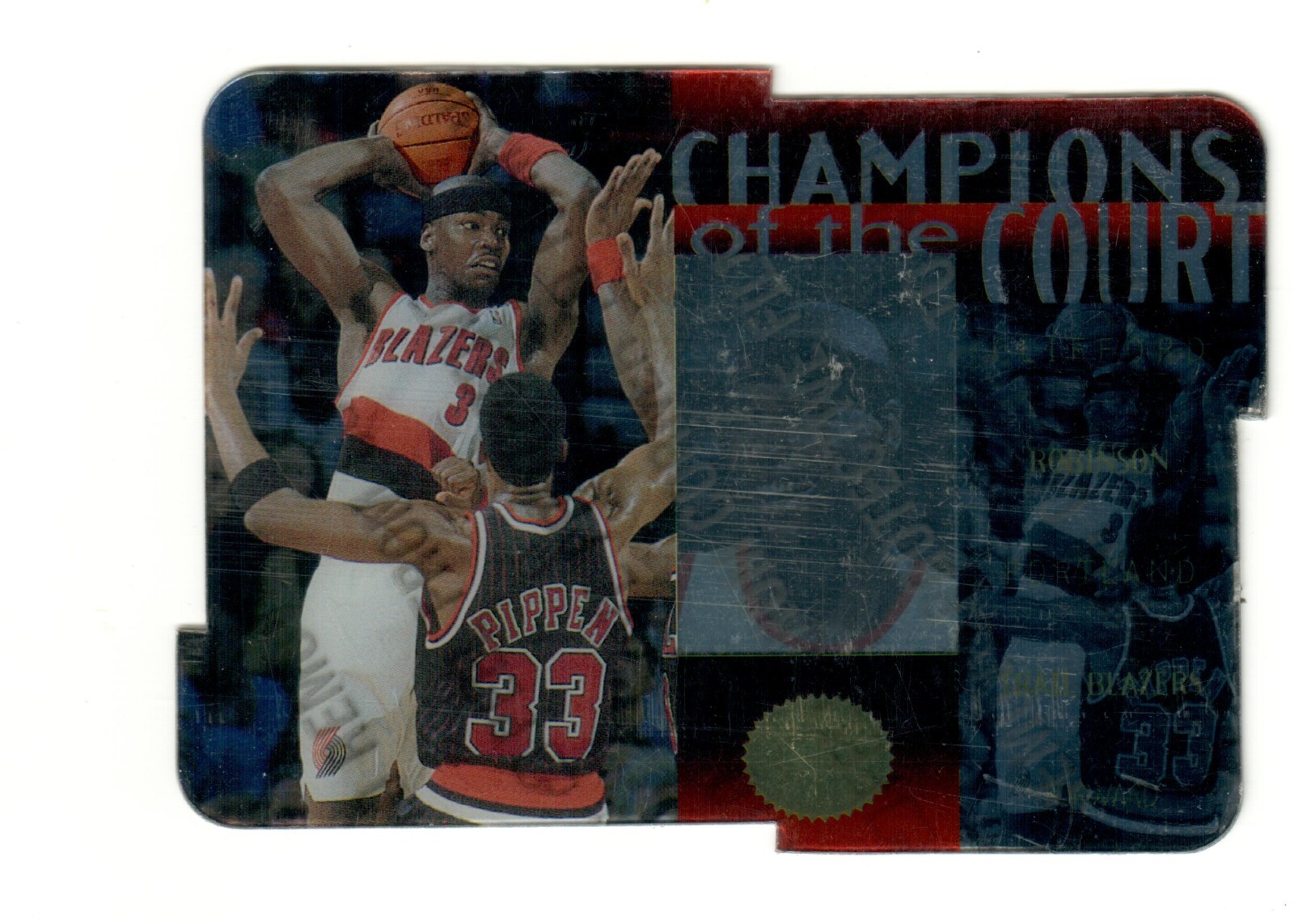 CLIFFORD ROBINSON 1995-96 UD SP CHAMPIONSHIP CHAMPIONS OF THE COURT DIE CUT 1:72