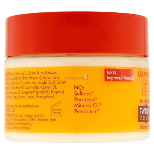 Creme Of Nature Moroccan Argan Oil Shea Butter Hair Shine Shampoo Snot Curl Care - Picture 15 of 62