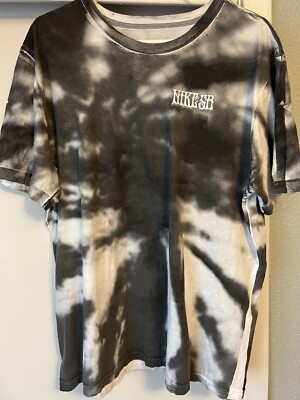NIKE SB DUNK BLACK & WHITE TIE DYE GRATEFUL DEAD SHIRT SIZE XL R A R E CLEAN 