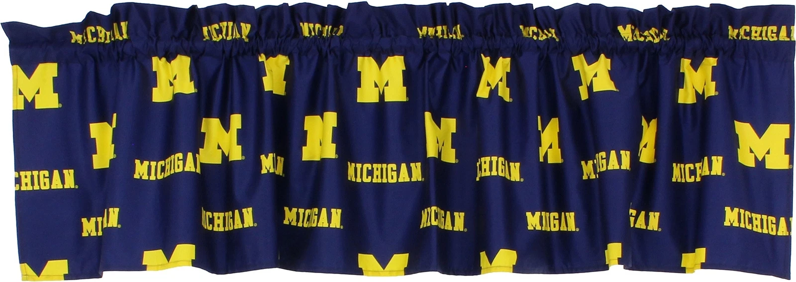 College Covers Everything Comfy Michigan Wolverines Printed Curtain Valance -...