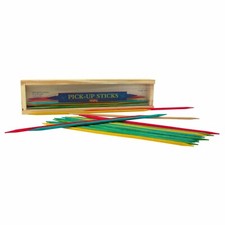 Schylling Toys Wood Pick-Up-Sticks in Wood Case - Classic Wooden Game, Toy