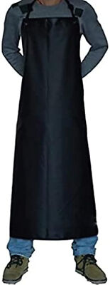 Sleeveless Thick Waterproof Stain Resistant Leather Apron PVC Chef Durable Apron