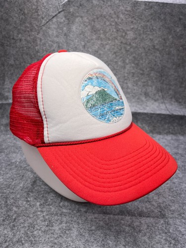 Cappello Berretto Mountain Rainbow #Marrone Snap Back Adulto Rosso Poli Nylon Camionista - Foto 8 di 12