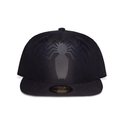 Venom Snapback Cap All Black Logo Marvel Comics Fan Merchandise Kappe Mütze