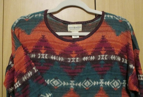 NWT RALPH LAUREN DENIM & SUPPLY Women's Knit Southwestern Sweater -Tunic L -$98 - Picture 3 of 8