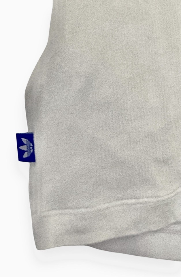 ADIDAS Bf Trefoil Short Sleeve TShirt Womens Size 10 White Crew Neck