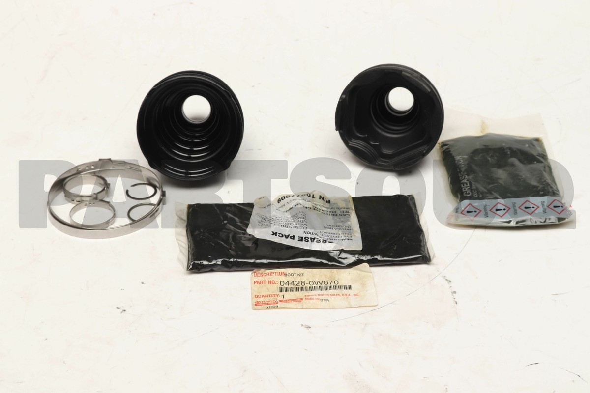 044280W070 Toyota BOOT KIT, FRONT DRIVE SHAFT, IN & OUTBOARD 044280W070 Toyota BOOT KIT, FRONT DRIVE SHAFT, IN & OUTBOARD