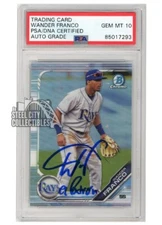 Wander Franco 2019 Bowman Draft Chrome Refractor El Patron Auto BDC93 PSA/DNA 10