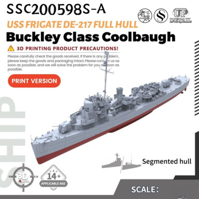 SSMODEL SSC200598S-A 1/200Model USS Buckley Class Coolbaugh Frigate FULL HULL