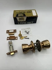 Corbin Russwin vintage door lock  bronze set 3-06-28-098 With Key See Pics