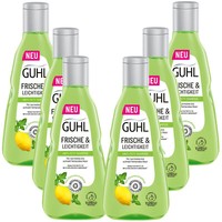 6X 250Ml Guhl Frische & Leichtigkeit Anti Fett Shampoo Mit Zitronenmelisse