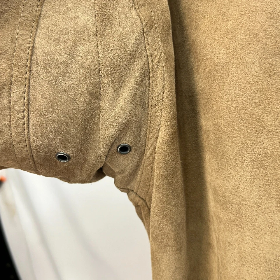 HUNT CLUB Gamuza Cuero Chaqueta Abrigo Para Hombres XL Marrón Edredón Forrado De Colección Caminar Foto 4 de 4