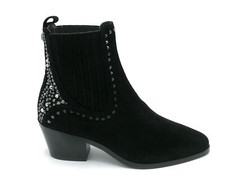 Liu Jo S69075 stivaletto camoscio nero elastico strass ricamo