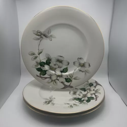 Meito Norleans Livonia Dogwood 10 1/2” Dinner Plates Occupied Japan Lot of 3