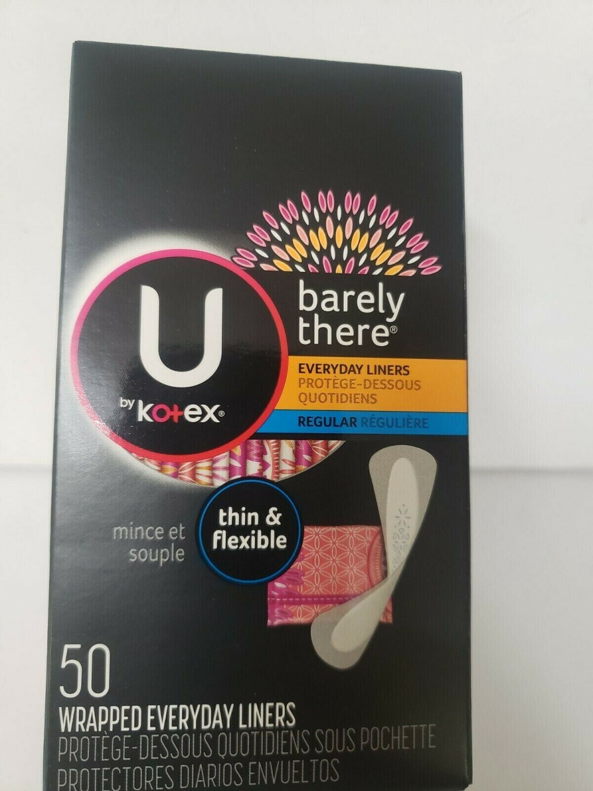 U by Kotex Barely Super beauty product restock quality top! There Wrapped Liners - ct Everyday 50 Limited time for free shipping 3-PACK