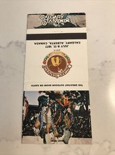 Calgary Stampede 1977 Matchbook Cover Rodeo Greatest Show On Earth Alberta