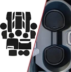 21PCS Black Console Liners Mat Cup Holder Door Pocket Pad Fits 16-21 Civic Sedan