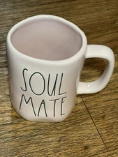 Rae Dunn SOUL MATE Mug Pink Ceramic Coffee Mug Valentine's Day Gift