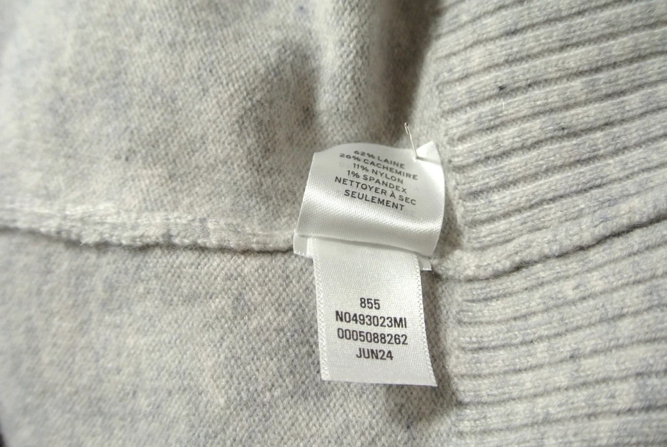 New,  Nordstrom Wool and Cashmere Long Sleeve Dress in Gray Size XXL #S8074 - Image 4 of 4