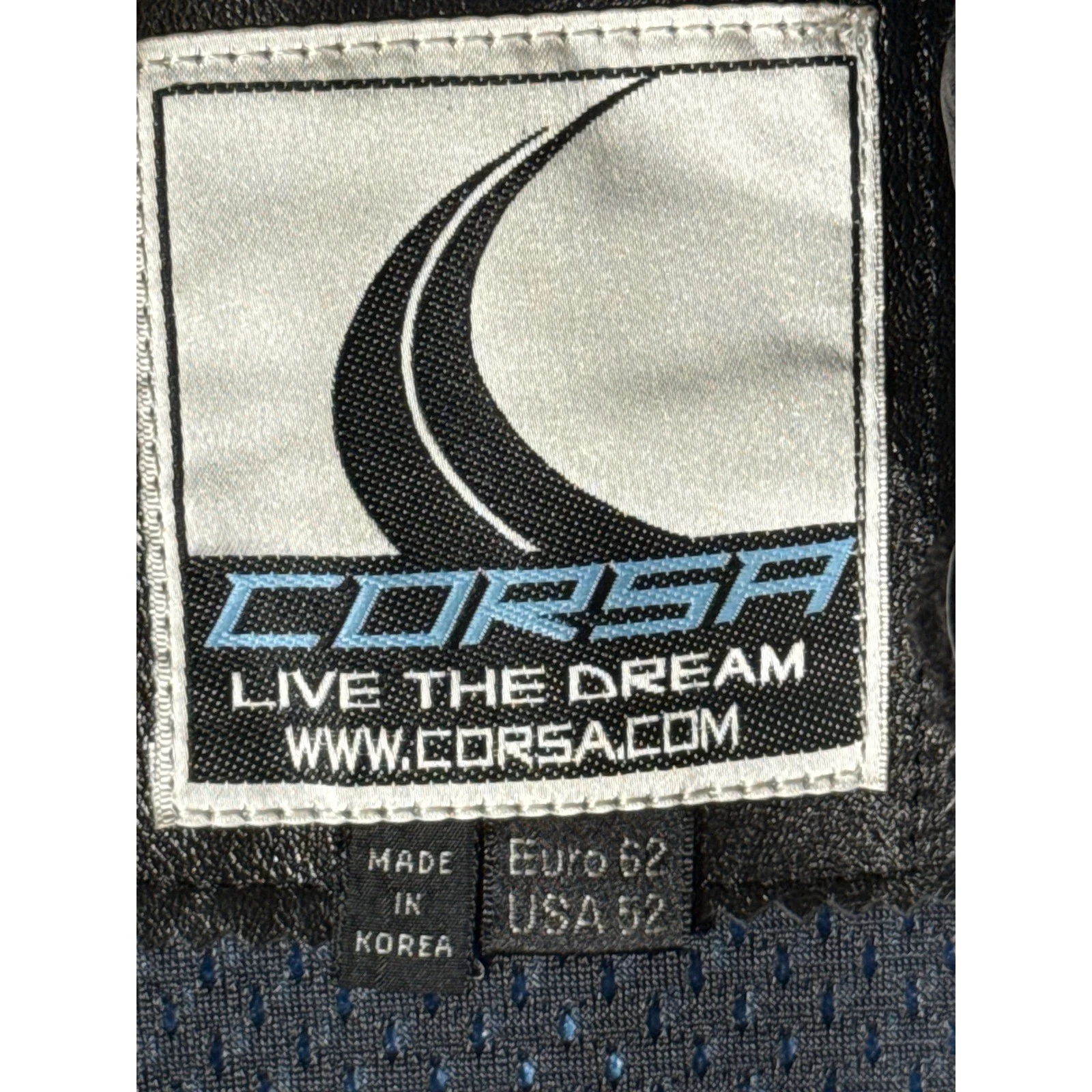 Corsa Bawls Guarana Leather Motorcycle Racing Jacket Mens 52 Black Blue Motul - product detail image 6