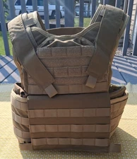 RTS Tactical Premium Plate Carrier Vest - 10"x12" - Coyote Tan - with NO Plates