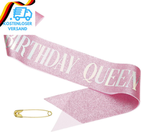 Patikil Geburtstag SchäRpe, GeburtstagsschäRpe Birthday Queen, Satin SchäRpe, Ge
