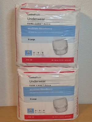 Sure Care Plus Adult Pull-on Underwear XL Adult Moderate 14 Soft Cloths