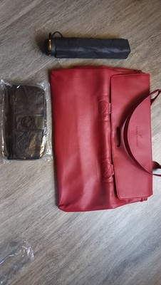 DANIEL HECHTER Handtasche rot Casual-Look Damen Tasche + Geldbörse Regenschirm