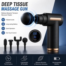 Pro Gun Massager Deep Tissue Percussion Muscle Massage Gun Pain Relief Body UK