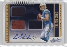 2019 Panini Absolute Rookie Premiere Materials Autos /249 Easton Stick Auto ms9