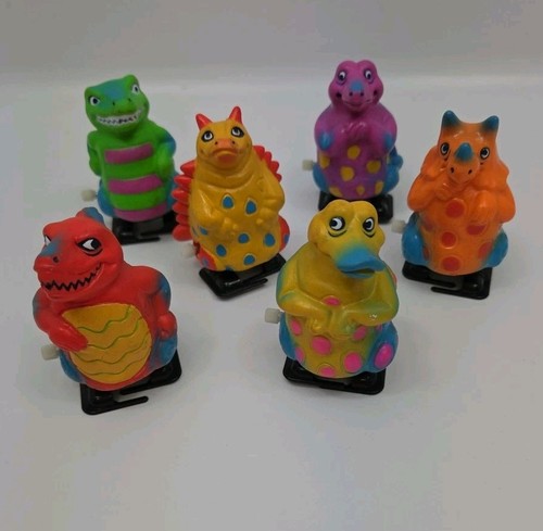 ROCK N WALK Dinosaurs Wind Up Figures - Lot Of 6 Working