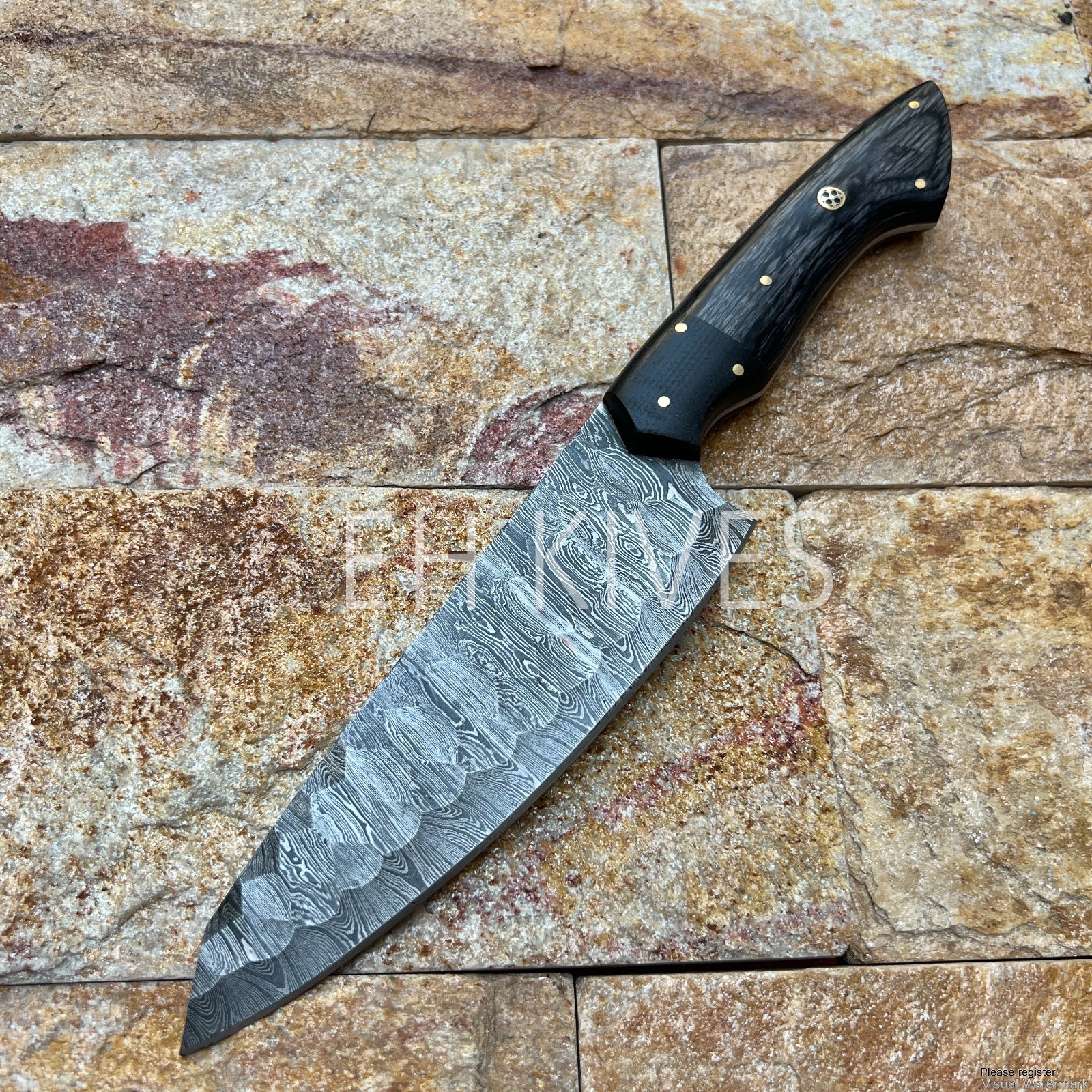 "11Handmade Damascus Slicing Sharp Chef Knife for Meat/BBQ
