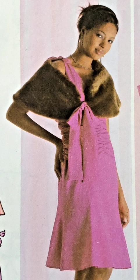 Simplicity 4875 Misses' Dress in Two Lengths Knee/Ankle & Capelet 4-6-8-10 - Image 2 of 4