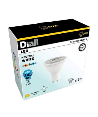 Diall 3.5W 345Im Reflector Neutral white LED Light bulb, Pack of 30