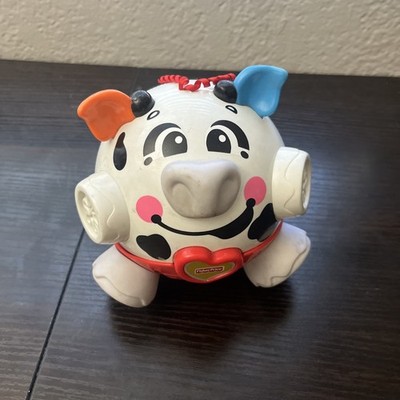 Fisher Price Mattel 5'' Cow Bumble Ball Play Toy *Bounce & Moo/Giggle Sound