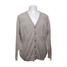 Werther, Strickjacke, Herren, Größe: 52, Beige, Acryl/Wolle, Chevron #9Kh