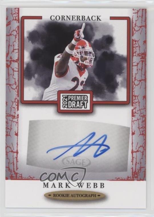 2021 Sage Premier Draft Red Mark Webb #A70 Auto 1b8