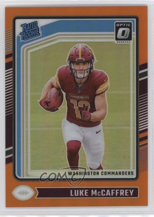 2024 Panini Donruss Optic Rated Rookie Orange Prizm /249 Luke McCaffrey #268 x2o