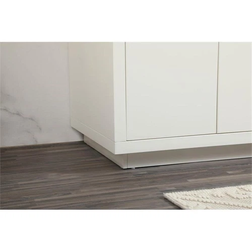 Elegant Decor Blake 42" Aluminum Alloy MDF Single Bathroom Vanity in White - Picture 5 of 8