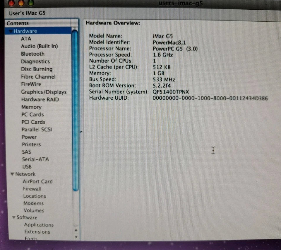 BEAUTIFUL 2005 POWERMAC (iMac) 8,1 17” 1.6GHz G5 1GB RAM 80GB SATA HDD TESTED - Image 3 of 4