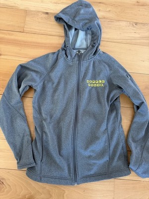 Sport-Tek Waffle House Gray Hooded Full Zip Jacket Women Medium Sweatshirt 