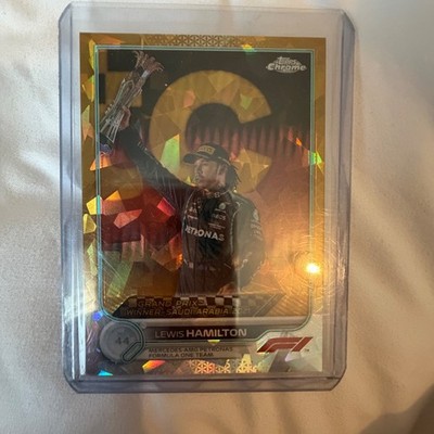 2022 Topps Chrome F1 Lewis Hamilton Grand Prix Winner Saudi Arabia Gold Refracto