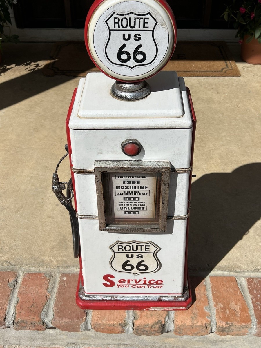 ルート66ガススタンド　CD棚 Route 66 Red Gas Pump CD Holder Shelf 33x10 | eBay